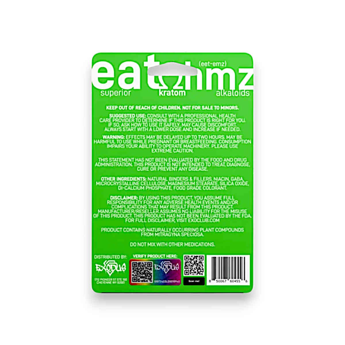 eat ohmz kratom extract green pseudo+7 oh 20mg per tablet