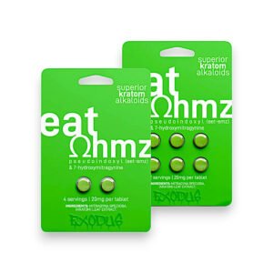 eat ohmz kratom extract green pseudo+7 oh 20mg per tablet