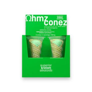 ohmz conez pseudo 7 hydroxymitragynine pistachio cones 25mg box