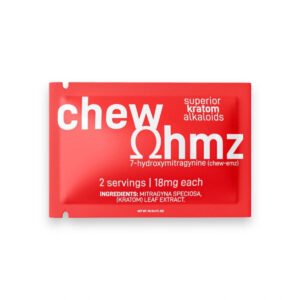 ohmz kratom 7 hydroxymitragynine extract chew 2ct 18mg